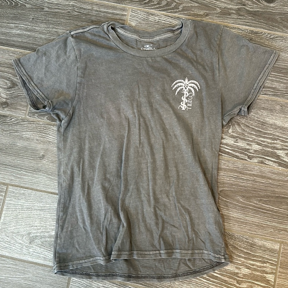 O’Neill gray vintage style soft logo palm tee size. s extra small EUC